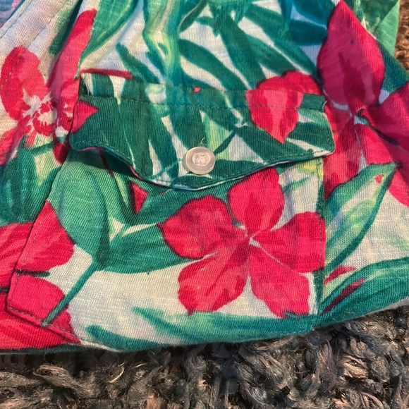 Hawaiian print sleeveless top Xl - Picture 4 of 4